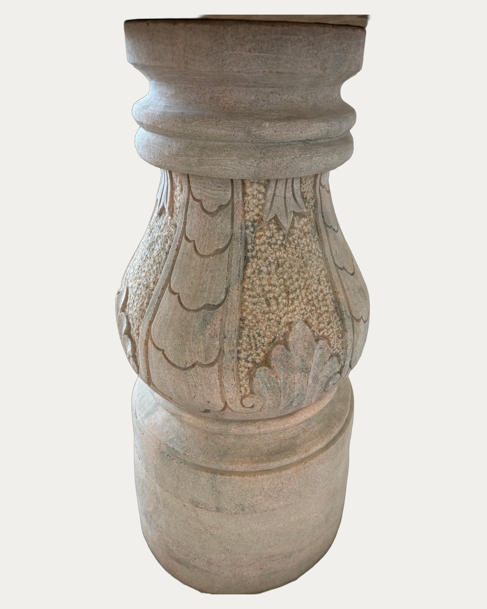 Three Tier Garden Fountain, carving and surface detail 1