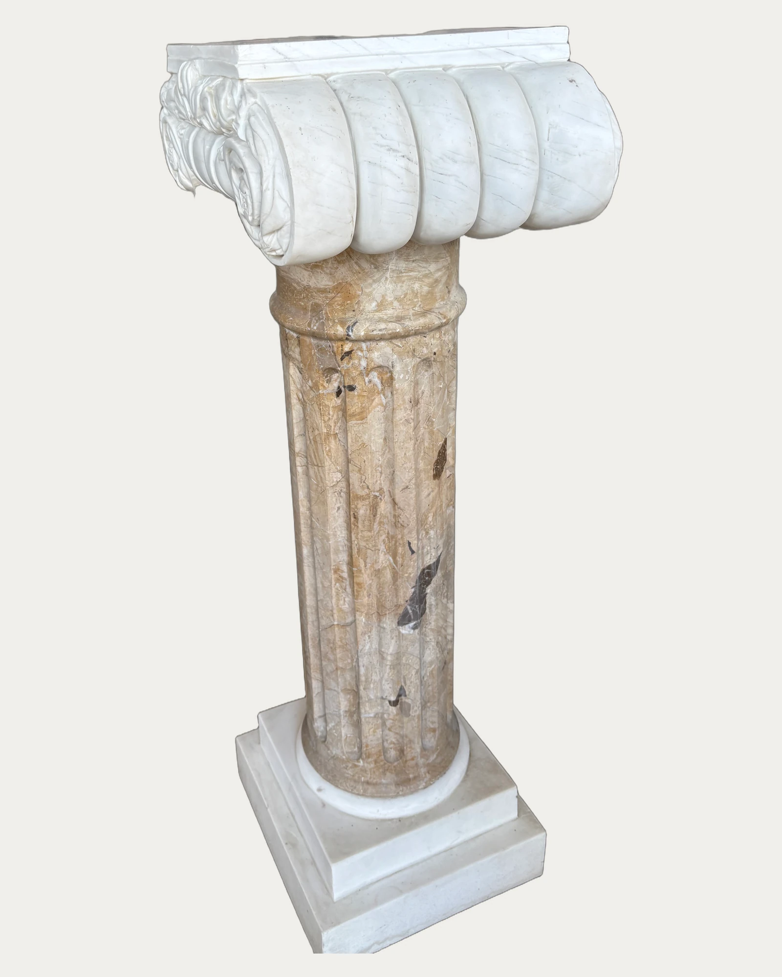 Carved Column Pedestal, rear view
