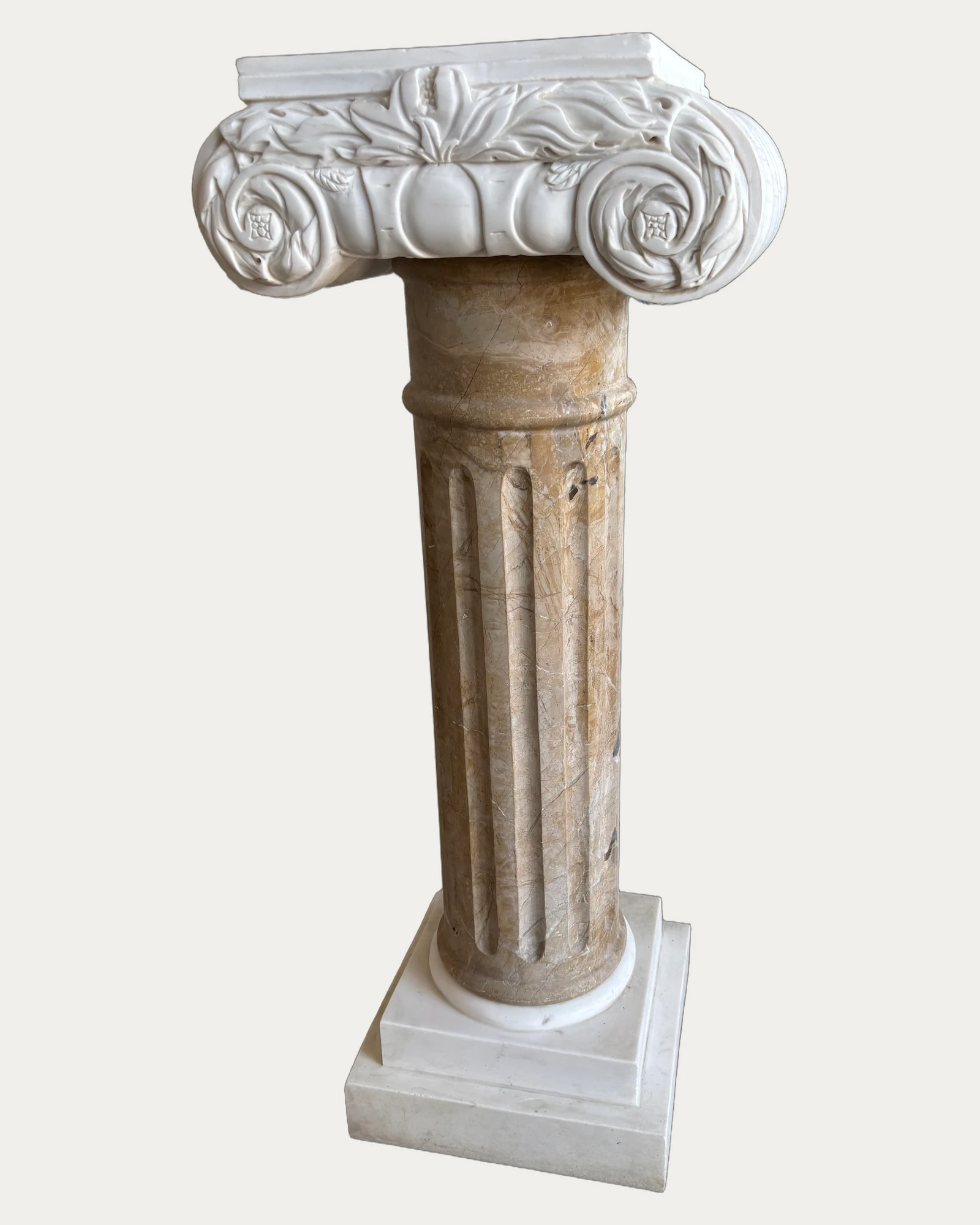 Carved Column Pedestal, front view