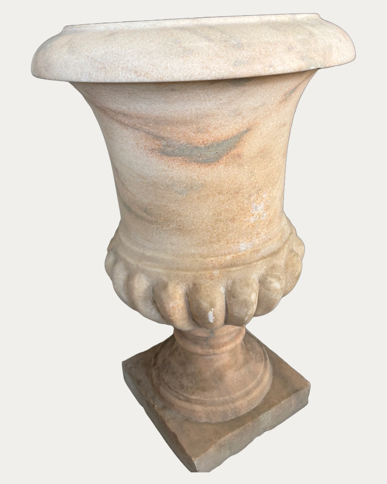 Light Tan Plain Urn Planter, front view