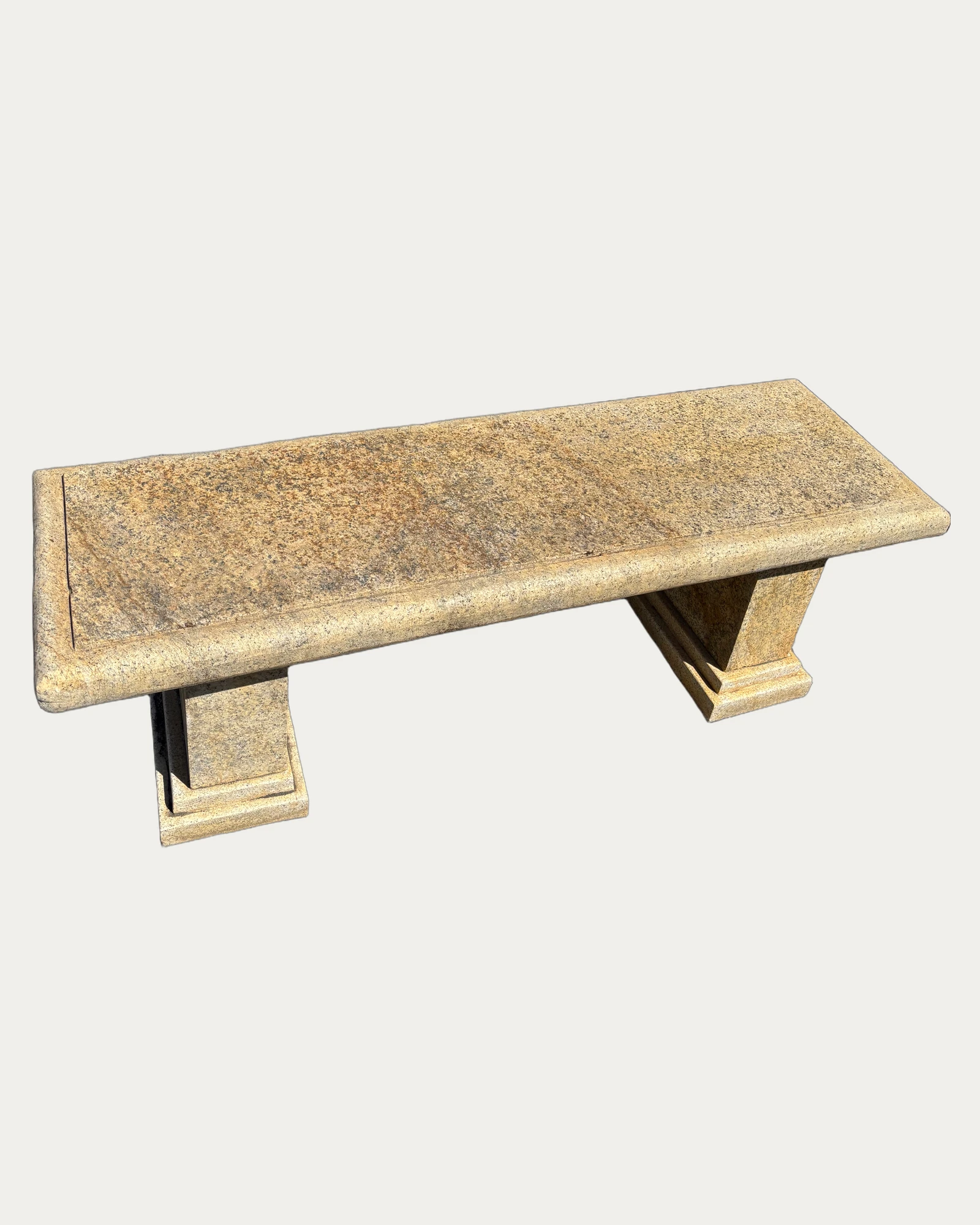 Yellow Stone Garden Bench, front view